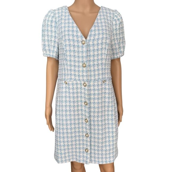 NANETTE NANETTE LEPORE Naya Plaid Mini Dress size 14 - Picture 3 of 10